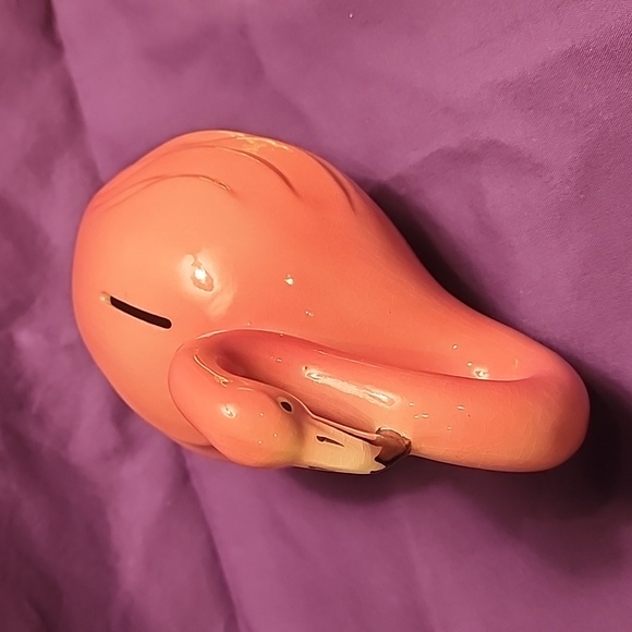 1980's Flamingo ceramic coin piggy bank - Picture 2 of 4
